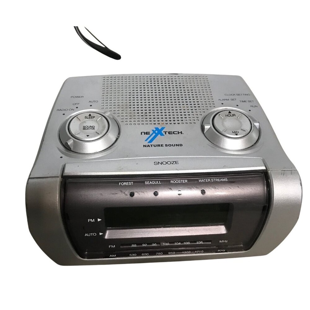 Nature Sound Alarm Clock Radio With Snooze Nexxtech AM FM Nexxtech